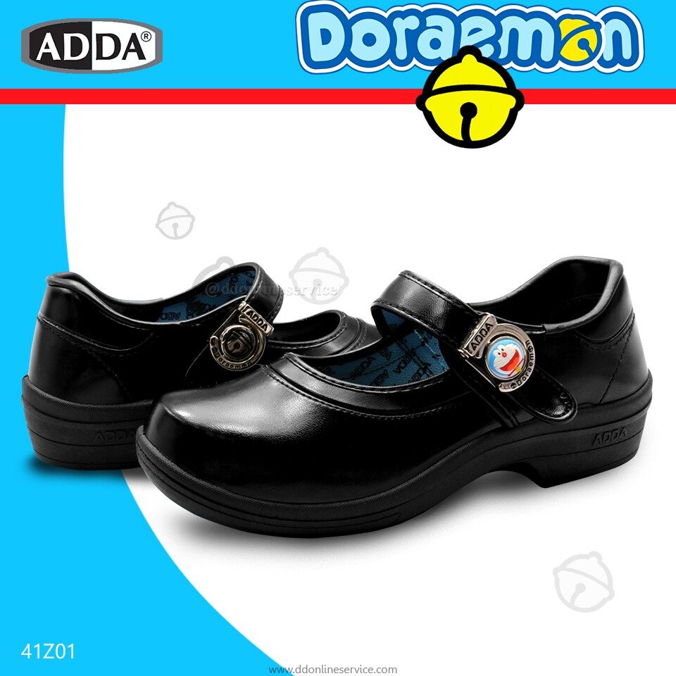 ADDA รองเท้านักเรียน รองเท้าหนังดำ DORAEMON รองเท้านักเรียนหญิ รองเท้านักเรียนเด็กผู้หญิง รุ่น ADDA DORAEMONK 41Z 01ตัวใหม่ล่าสุด SALE ลดราคาพิเศษ