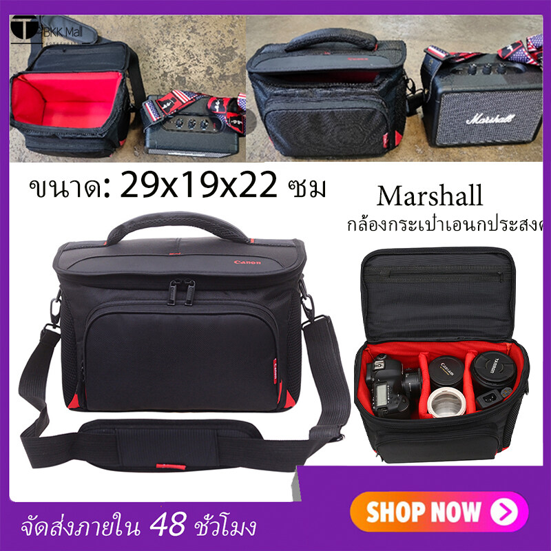 ​​กระเป๋า​หนัง​ใส่ลำโพง Marshall วัสดุกันน้ําไนล่อน DSLR กระเป๋ากล้องถ่ายภาพแบบพกพากระเป๋าสําหรับ Camera accessories Canon bag100D 550D 600D 650D 700D 750D 760D 60D 7D2
