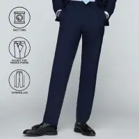 GQ Essential Pants กางเกงสแล็คทรงเข้ารูป รุ่น TR Tailored สีกรมท่า