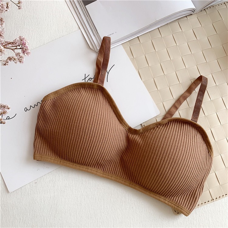 Ladybragi  Crop bra สายเดี่ยว SB-20193 บราสายเดี่ยวแบบสวม ผ้าร่อง แฟชั่นรุ่นใหม่ แบบน่ารัก เก๋ๆ ผ้าเนื้อดี ใส่สบาย น่ารักสุดๆ