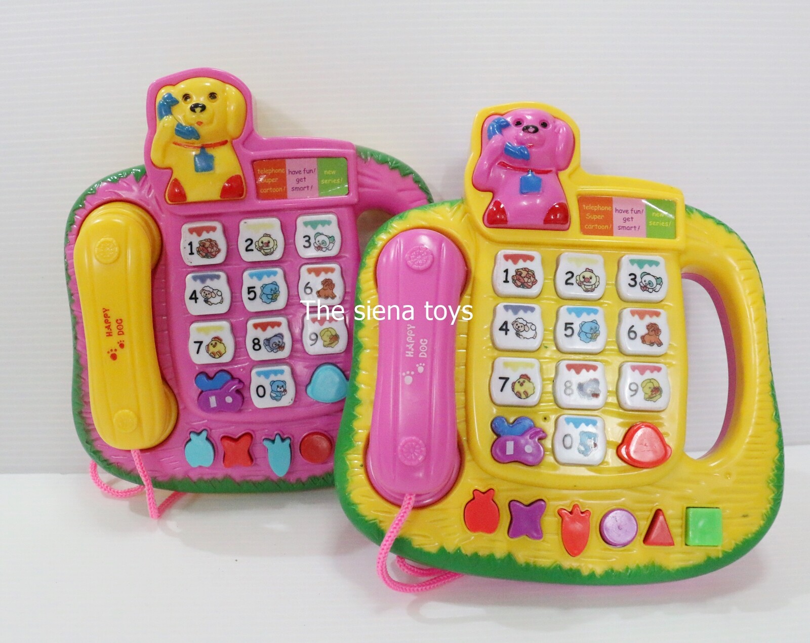 โทรศัพท์ของเล่น โทรศัพท์บ้านเด็กเล่นมีเพลงช้างภาษาไทย (สินค้าถ่ายจากของจริง)