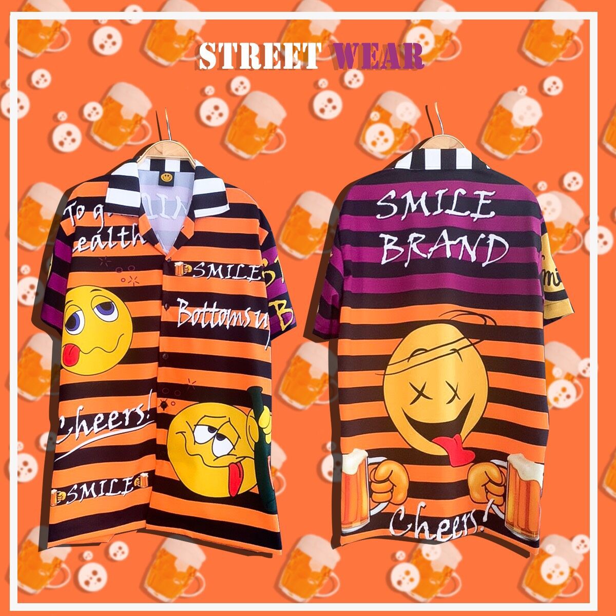 Dr.Street​  เสื้อเชิ๊ต Oversize เสื้อแนวสตรีท MARCH