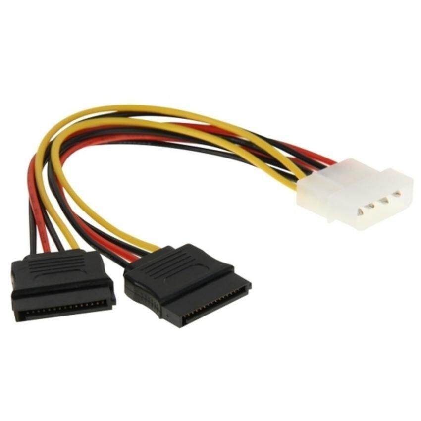 มี2รุ่น 1ออก1 และ1ออก2 สายแปลง Power SATA SERIAL (Molex 4 pin to 15Pin SATA Power cable) สายแปลงสาต้า สายแปลง