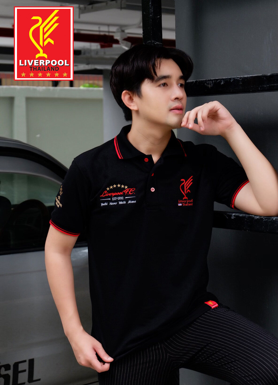 POLO Liverpool Thailand ชาย (ดำ)-PLM037B
