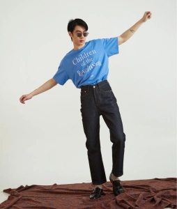 สินค้า Anē signature jeans ,raw indigo กางเกงยีนส์ผ้าดิบสีดาร์กอินดิโก้ เอวสูง ผ้านำเข้าจากญี่ปุ่น ane.wear
