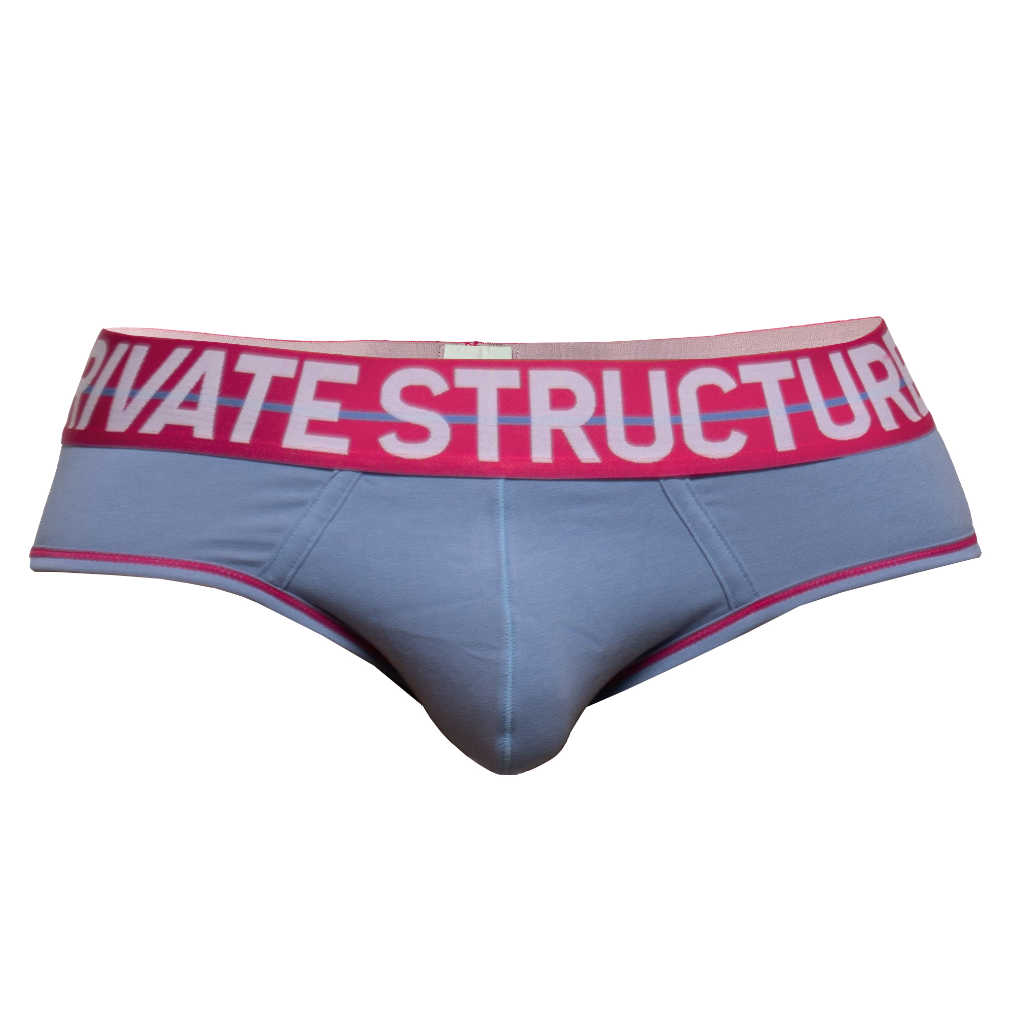 Private Structure Men's Underwear - MO-Lite Mini Brief - Fog Blue/Pink