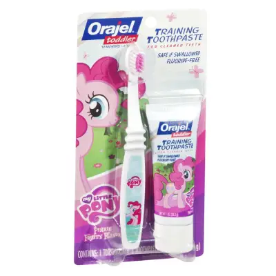 Orajel, My Little Pony Training Toothpaste with Toothbrush, Flouride Free