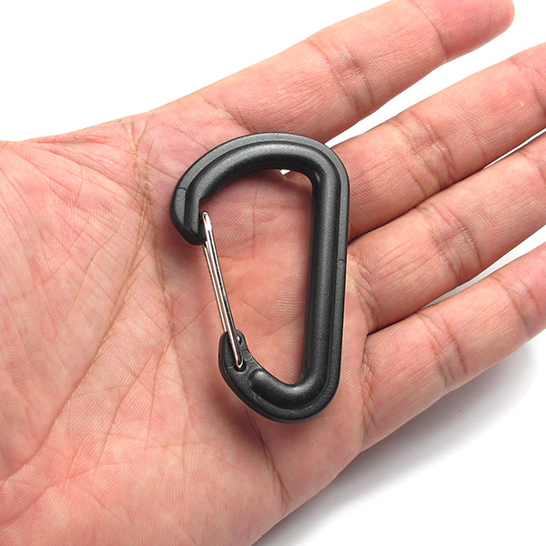 Carabiner Clip D-shape Locking Carabiner Clip Hook Clip Hook Camping Accessories ราคา 5 บาท*ส่งฟรี