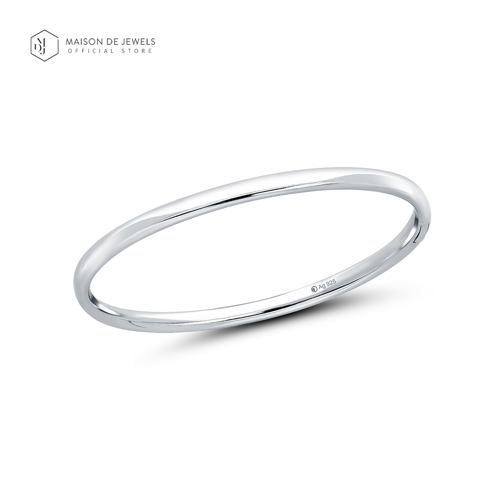 PRE ORDER 3-5 Days Maison de Jewels - Plain Signature Bangle กำไลเงิน โรสโกลด์ ทอง กำไลดีไซน์ กำไลเพชร CZ ราคา 4,945 บาท*ส่งฟรี