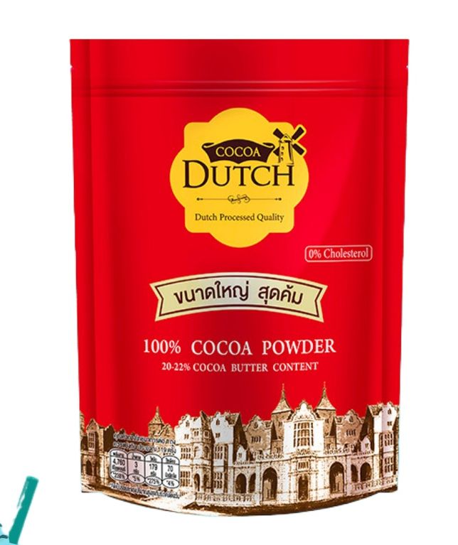 DUTCH 100% Cocoa Powder ดัชท์ โกโก้ผง 100% สำเร็จรูปชนิดผง (ถุง) 950g. ราคา 618 บาท*ส่งฟรี
