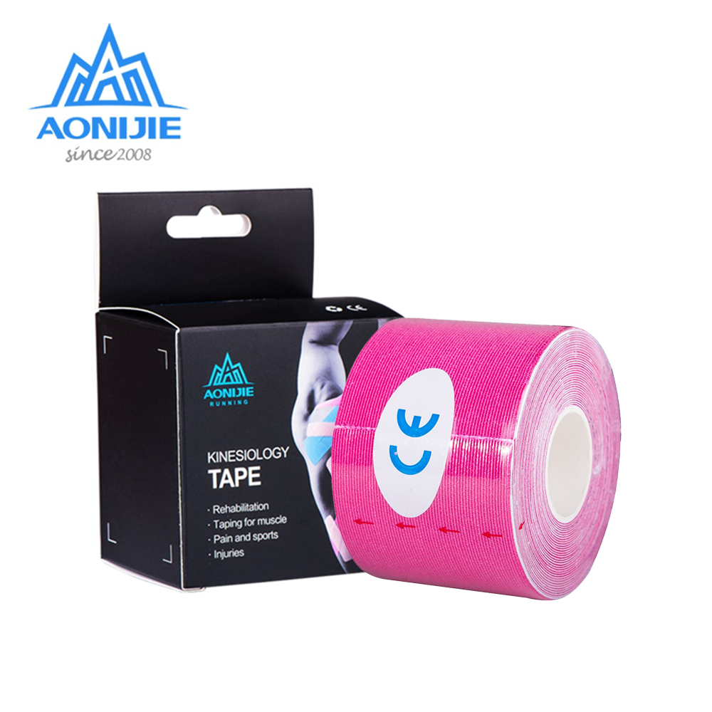 เทปติดกล้ามเนื้อ Aonijie รุ่น E4402 เทปบำบัด เทปพยุงกล้ามกล้ามเนื้อ Kinesio Tape ขนาด 5cm ยาว 5m ของแท้100% พร้อมส่ง! (P2)