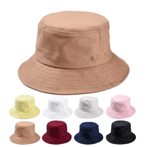 สินค้า Hatgogo หมวกปีกรอบทรงสวยผ้าหนา หมวกบักเก็ต B Hat หมวกสีพื้น