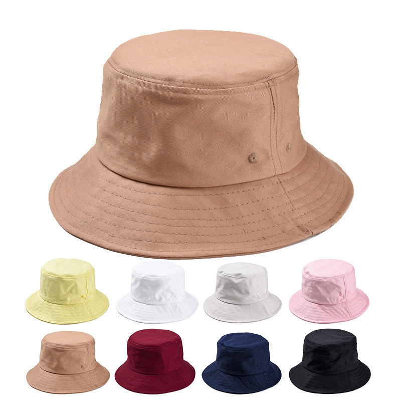 ภาพหน้าปกสินค้าHatgogo หมวกปีกรอบทรงสวยผ้าหนา หมวกบักเก็ต B Hat หมวกสีพื้น