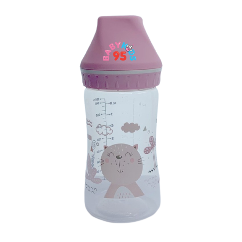 BABYKIDS95 ขวดนมเด็ก 8oz ขวดนม คอกว้าง รุ่นใหม่ Wind Neck Bottle for Baby (Buddy Bebe Nuebabe )