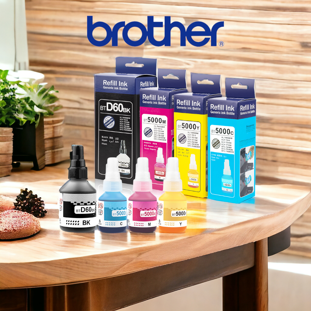genuine brother BT-D6OBK ink, bt5000c/m/y 4 colors DCP-T220T710W t720w T310 t420w t510w t520w ราคา 68 บาท*ส่งฟรี