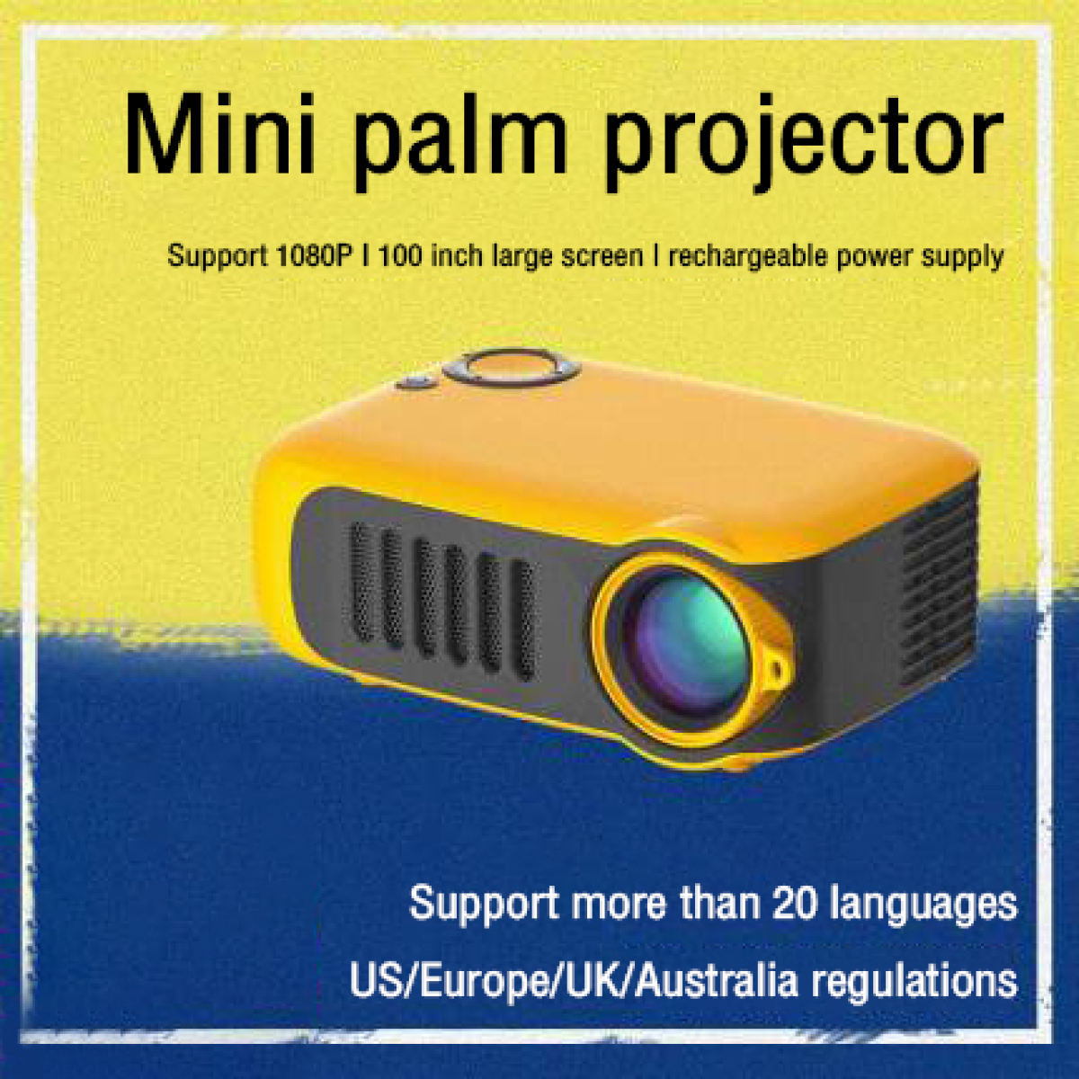 🔥พร้อมส่ง🔥 โปรเจคเตอร์ Mini Projector สนับสนุน HD 1080p เครื่องฉายโทรทัศน์บ้านแบบพกพาสำหรับ โปรเจคเตอร์led2021การฉายภาพความคมชัดสูงภายในบ้าน
