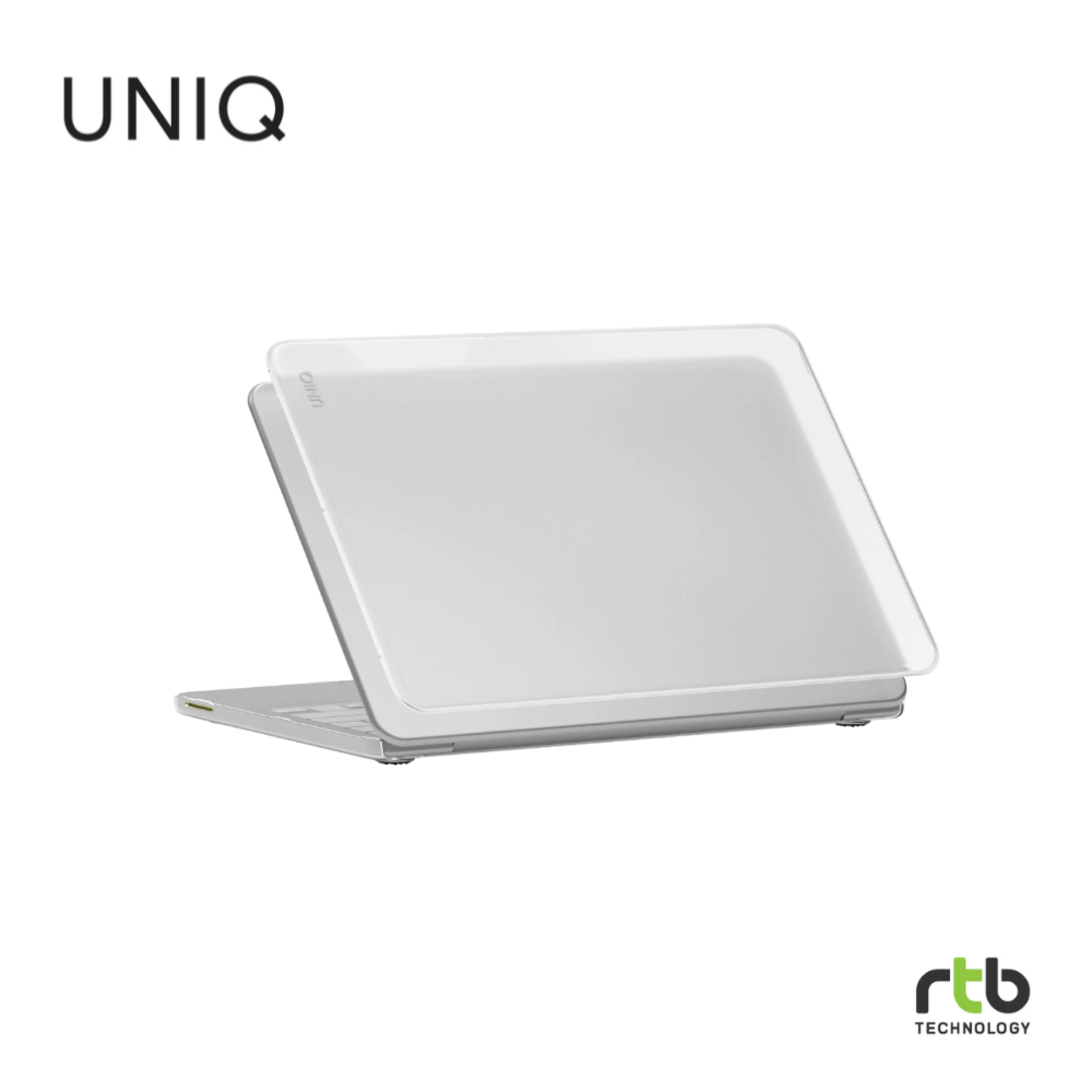 Uniq Claro Clear Case for MacBook Neo, Fingerprint Resistant, Shockproof.
