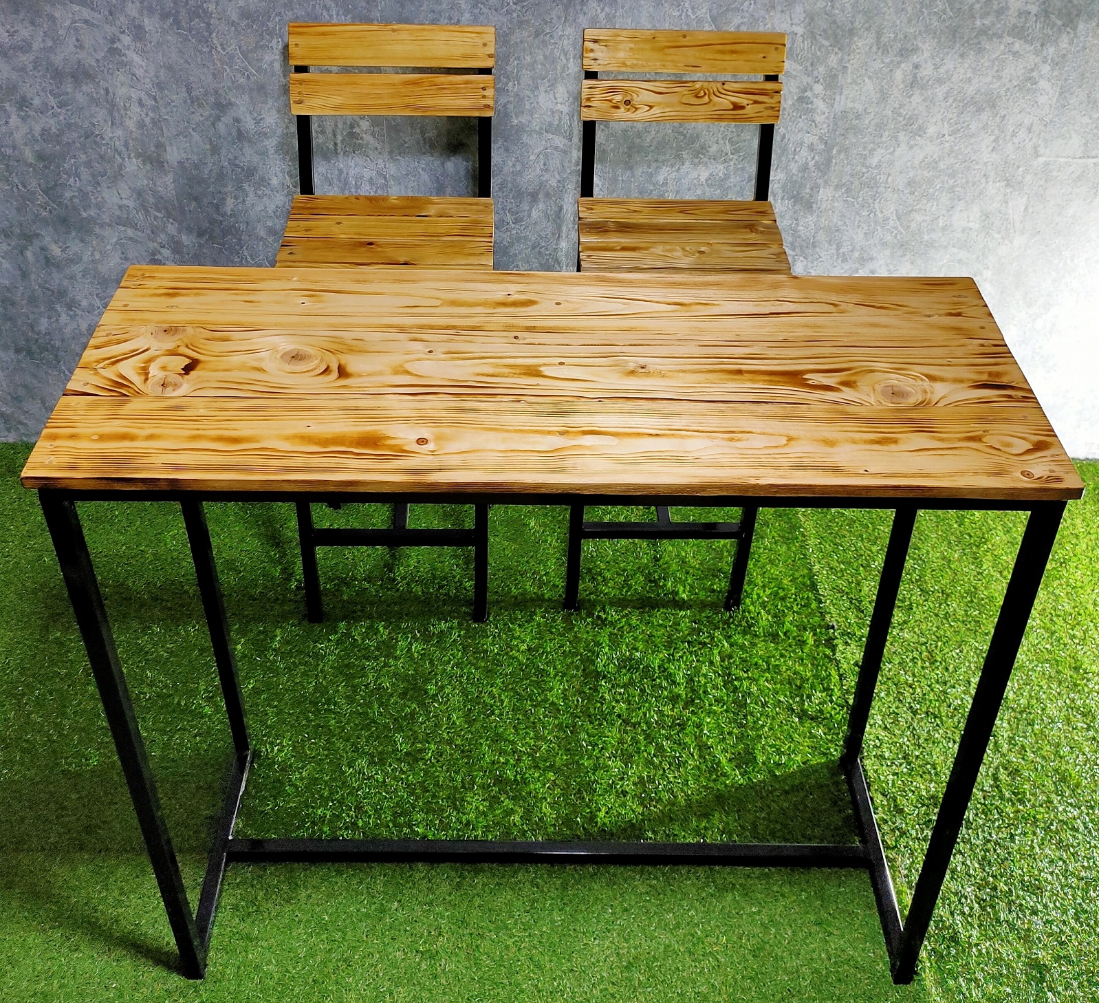 โต๊ะบาร์ โต๊ะกาแฟ พร้อมเก้าอี้2ตัว สุดหรู loft style   Bar table set with 2 chairs