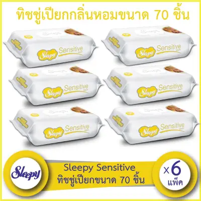 Sleepy Sensitive Baby Wet Wipes/Tissue 70 Sheets/Pack x 6 Packs (420 Sheets)