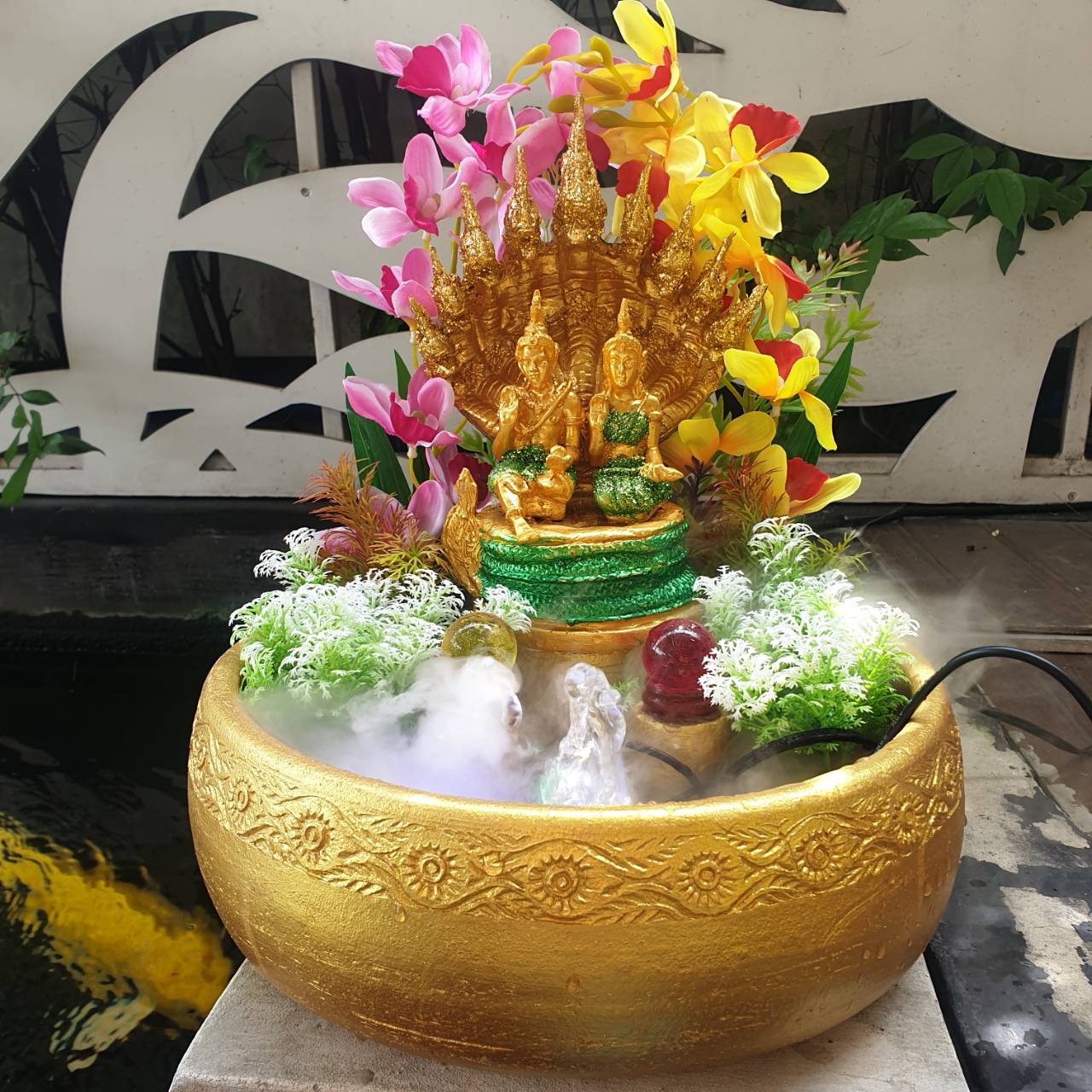 อ่าง น้ำพุฮวงจุ้ย พญานาค พ่อปู่ศรีสุทโธ แม่ย่าปทุมมา เบิกเนตรแล้ว จากคำชะโนด บูชา พญานาค ด้วยอ่างน้ำพุที่สวยงามมากจริงๆ ราคา 2,488 บาท*ส่งฟรี