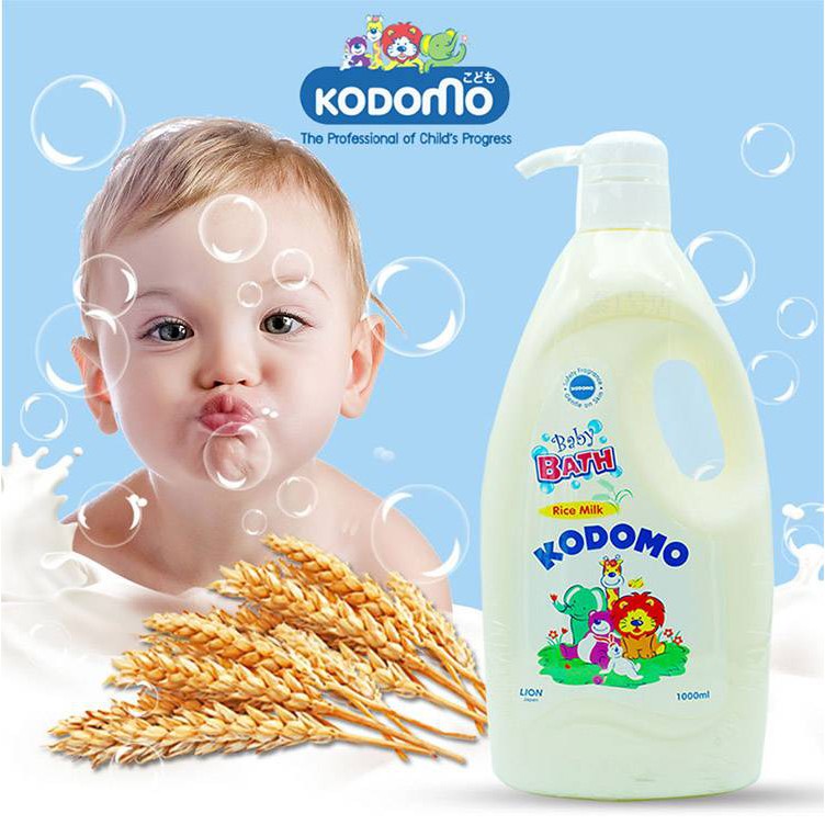 ครีมอาบน้ำนมข้าว โคโดโมะ สูตรอ่อนโยน Kodomo Baby Bath Rice Milk 1,000 ml ราคา 199 บาท*ส่งฟรี
