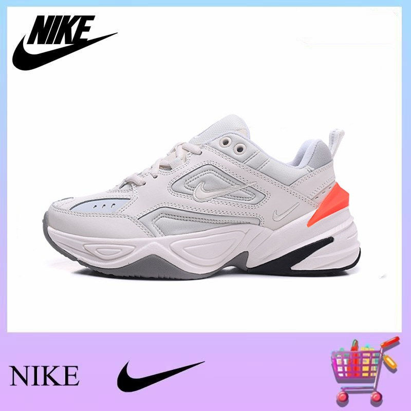 Nike Air M2K Tekno ใหม่ระบายอากาศผู้ชายและผู้หญิงเทรนด์พ่อรองเท้ารองเท้าผ้าใบ AO3108-001 (กล่องเดิม)