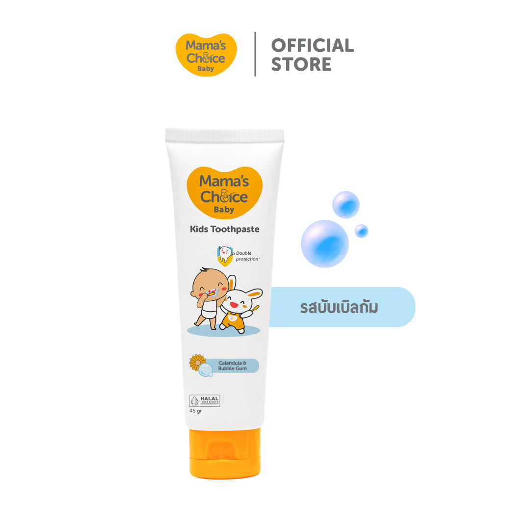 Mamas Choice ยาสีฟันเด็ก สูตรอ่อนโยน ช่วยดูแลฟันและเหงือกให้แข็งแรง - Baby Kids Toothpaste