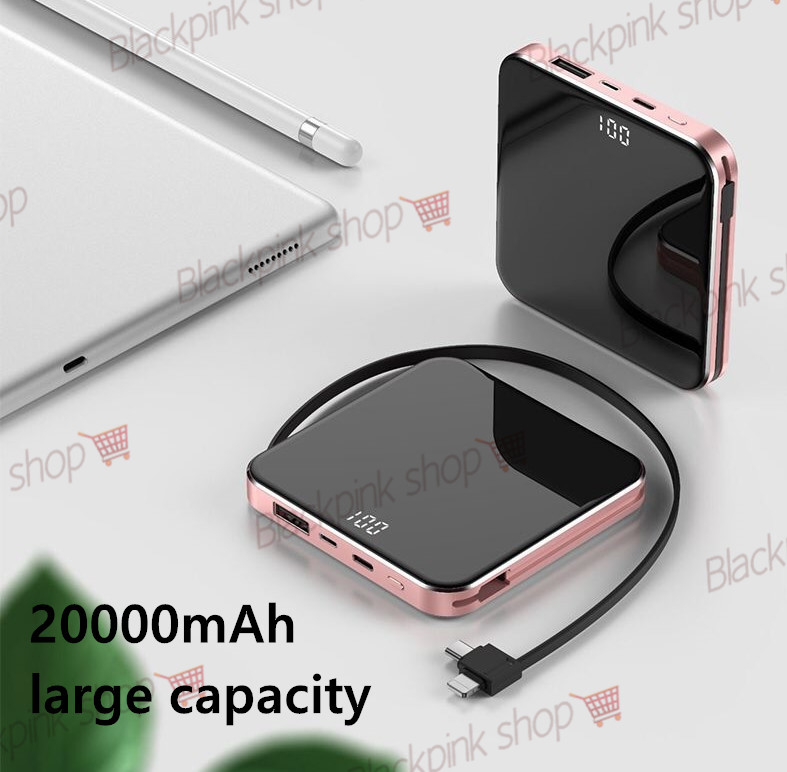 แบตสำรองมินิ Power Bank 20000mAh เพาเวอร์แบงค์ใช้ได้กับโทรศัพท์วัตถุประสงค์ทั่วไปใช้ง่ายพกพาสะดวกพกขึ้นเครื่องได้ Quick Charge 2.0