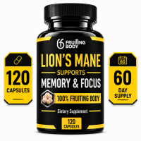 Lions Mane Mushroom เห็ดหัวลิง สกัดเข้มข้น Dual Extract 1000mg ดอกเห็ดแท้ 100% เบต้ากลูแคน 32% ไม่ผสมเส้นใย ไม่มีสารตัวเติม บรรจุ 60 หรือ 120 แคปซูล (ทานได้ 30-60 วัน) อาหารเสริมเห็ดหัวลิง เห็ดหัวลิงแคปซูล เห็ดยามาบูชิทาเกะ Non-GMO Gluten Free พร้อมส่ง