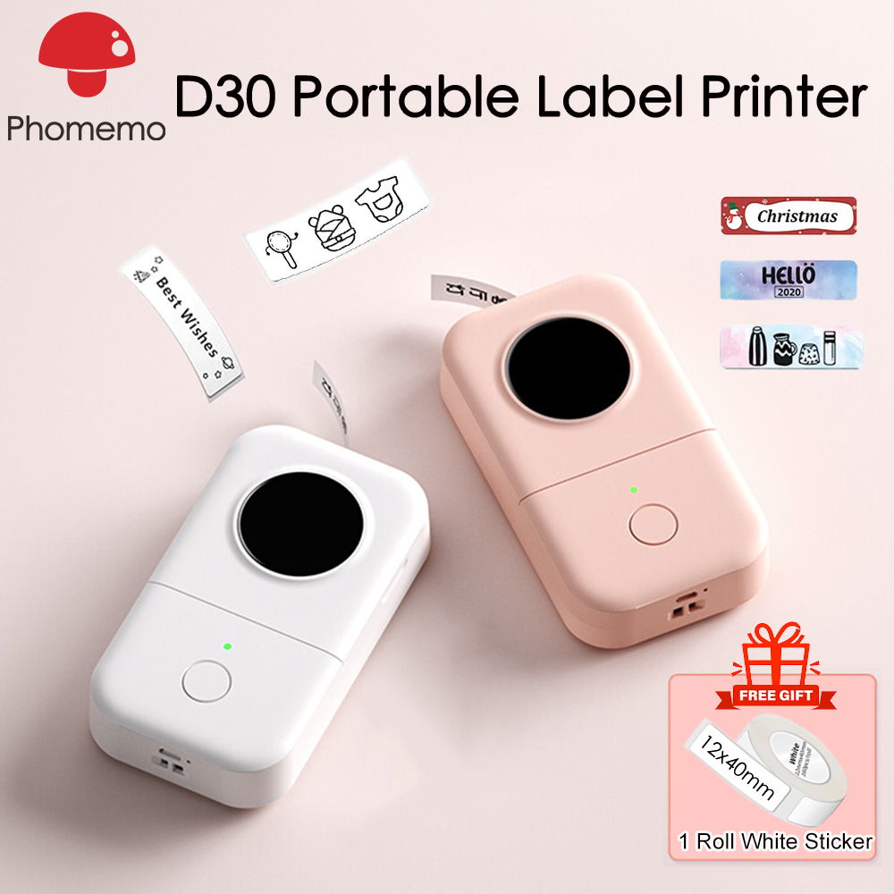 Portable Bluetooth mini Thermal label printer,portable sticker maker machine,great for barcode,name labels,price tag ราคา 179 บาท*ส่งฟรี