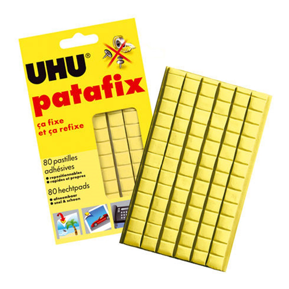 กาวดินน้ำมัน UHU Patafix 60 กรัม ขาว / เหลือง/ ดำ ยู้ฮู Pro Power
