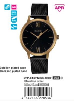 Casio แท้ รุ่น LTP-E157MGB-1BDF นาฬิกาผู้หญิง Casio แท้ รุ่น LTP-E157MGB-1BDF นาฬิกาผู้หญิง