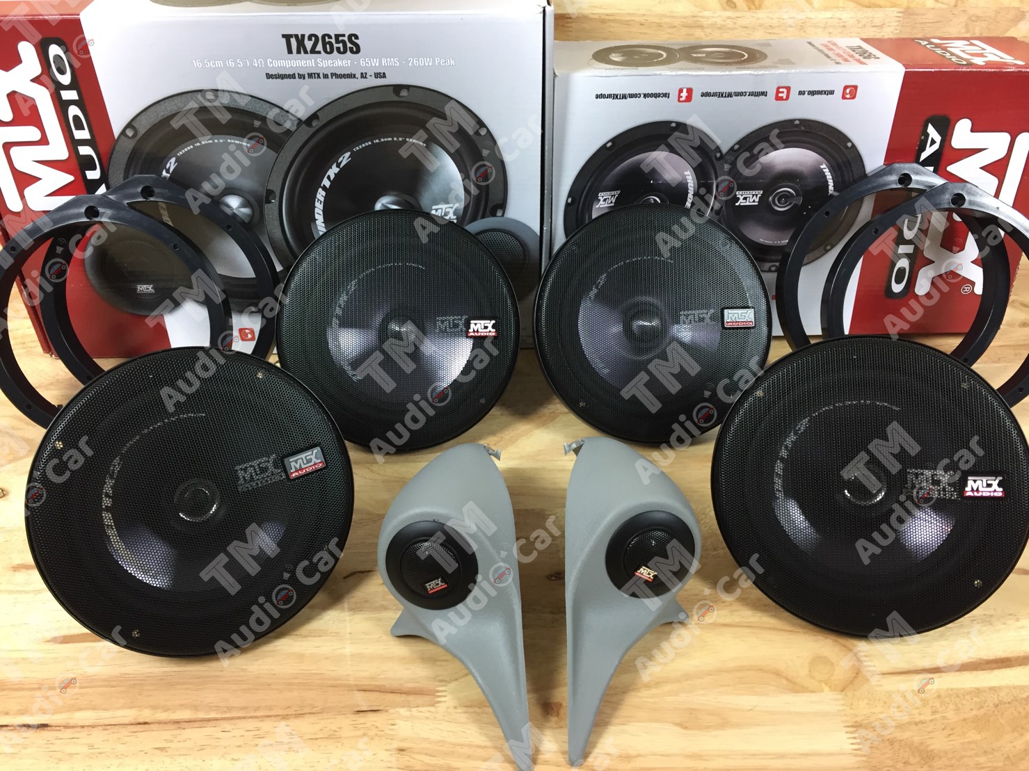 หูช้างตรงรุ่น HONDA JAZZ 2008-2013 + ลำโพง 6.5” MTX-TX265S + MTX-TX265C + ฐานรองลำโพงตรงรุ่น จำนวน 2คู่ ราคา 5,100 บาท*ส่งฟรี