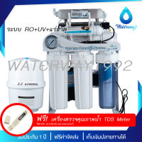 [ มีบริการติดตั้ง ] FAST PURE เครื่องกรองน้ำ RO 7 ขั้นตอน ระบบ RO-UV-น้ำแร่ เฟรมตั้ง 50-150GPD คุณภาพดี อุปกรณ์ติดตั้งครบชุด (รับประกัน 1ปี) ฟรี TDS METER
