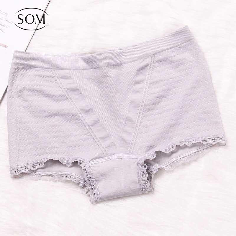SOM Underwear กางเกงในผ้าทอ สวมใส่สบาย สะโพกเข้าที่ดีต่อสุขภาพกางเกงในผู้หญิง นุ่มตูดสุดๆเก็บพุงกระชับก้น ผ้านุ่ม A02