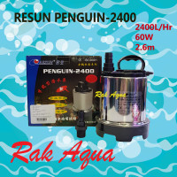 Resun Penguin-2400 ปั้มน้ำ ปั้มจุ่ม คอยส์ทองแดงแท้ 2400 L/Hr 60 Watt