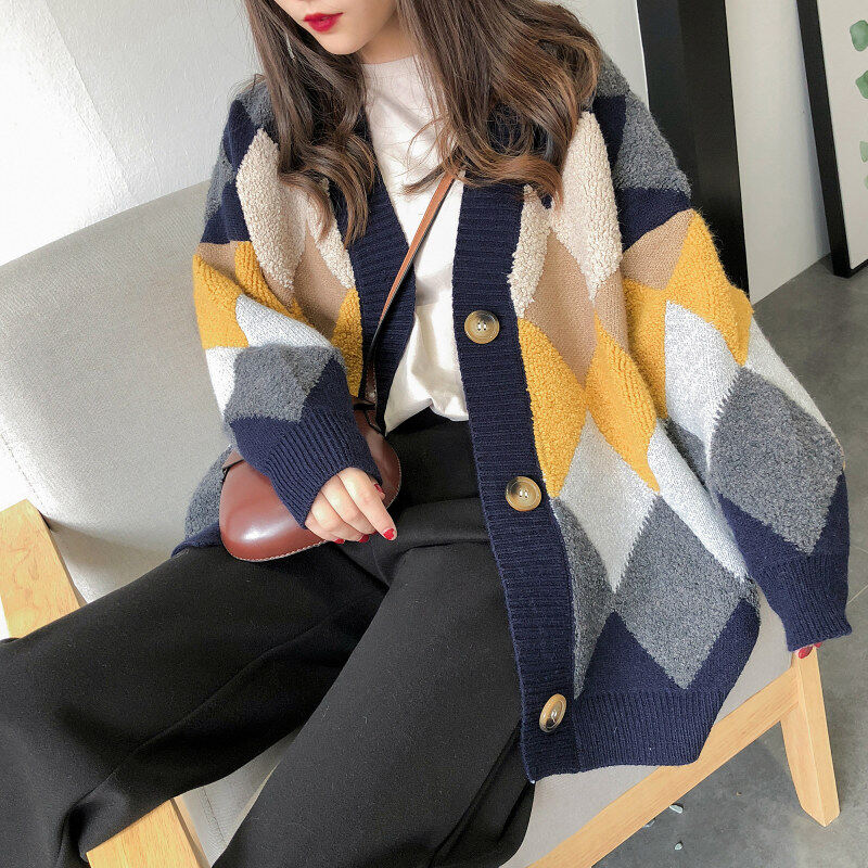 Fiona_store knitted cardigan เสื้อหนาวไหมพรมสไตล์เกาหลี FA437