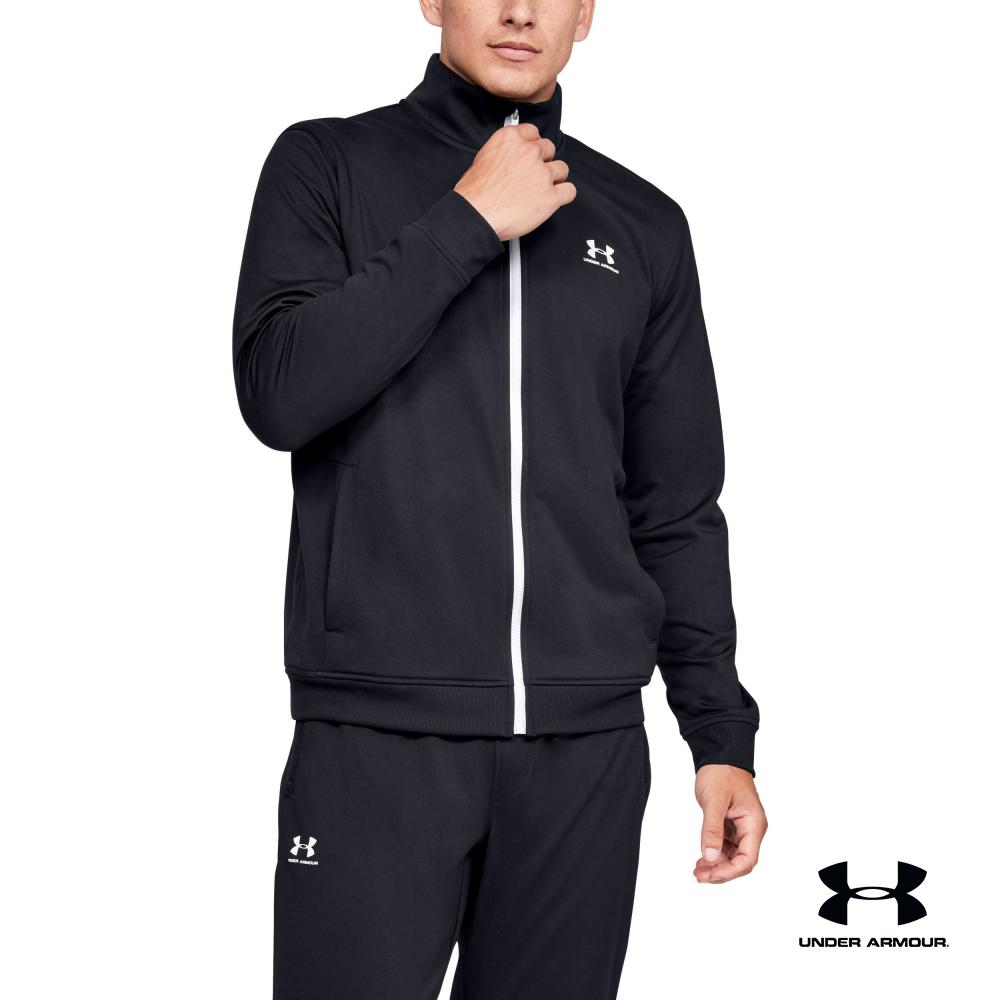 Under Armour UA Men's Sportstyle Tricot Jacket อันเดอร์ อาร์เมอร์ เสื้อยืดออกกำลังกายแขนยาวคอตั้ง ซิปสั้น สำหรับผู้ชาย