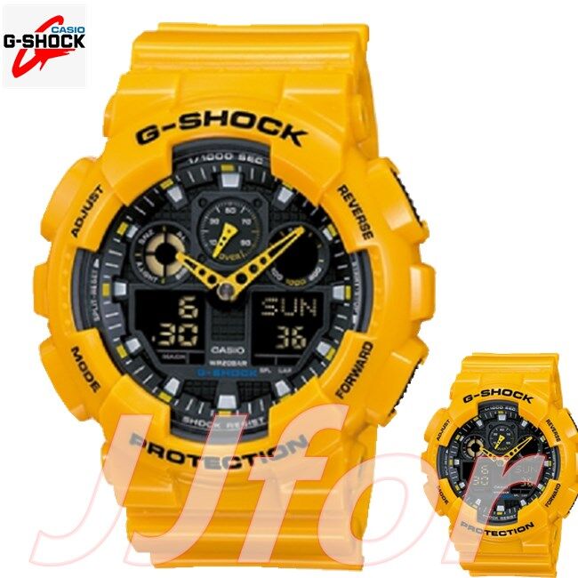 Casio G-Shock นาฬิกาข้อมือ Rubber รุ่น Ga-100A-9Adr (Bumblebee Limited Edition) (Yellow)