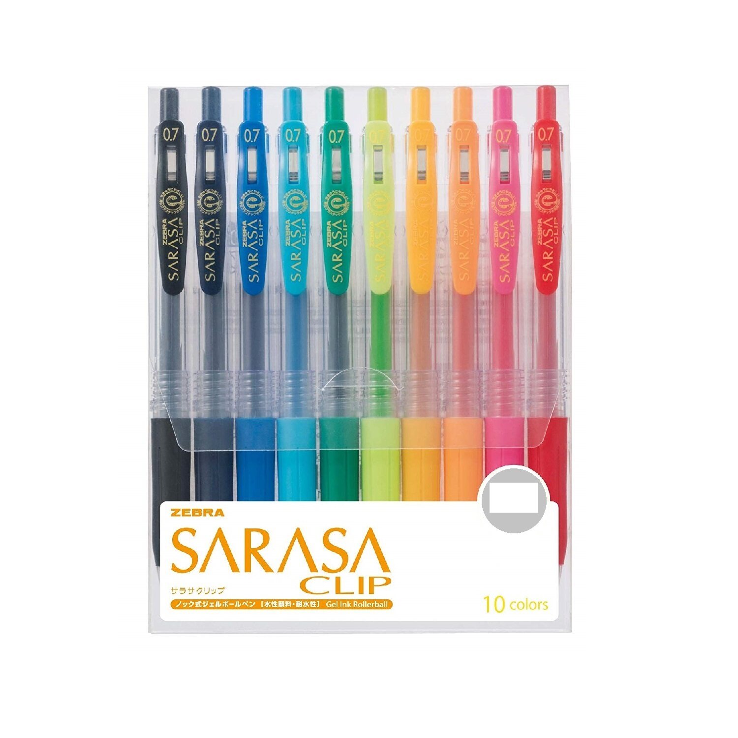 Zebra Sarasa Clip 1กล่อง(10สี) 0.3/0.5/0.7 ปากกา สี เจล หมึก ลูกลื่น เครื่องเขียน #UNKAI
