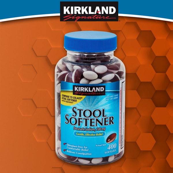 แก้ท้องผูก * Kirkland Signature Stool Softener 100 mg, 400 Softgels