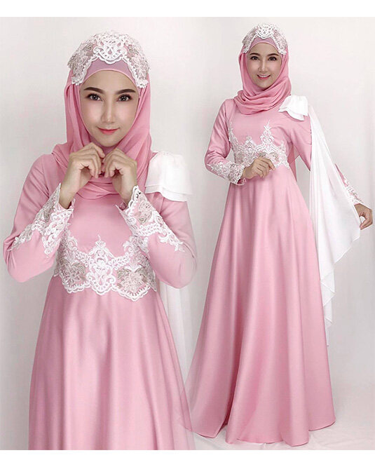 Dress Muslim BD012 ชุดอิสลาม สวยๆ เดรสมุสลิม ชุดเดรสอิสลาม พร้อมผ้าคลุม ชุดรายอมุสลิม แฟชั่นมุสลิม เสื้อผ้ามุสลิม  อะบายา Abaya ฮีญาบ hijab DressMuslim