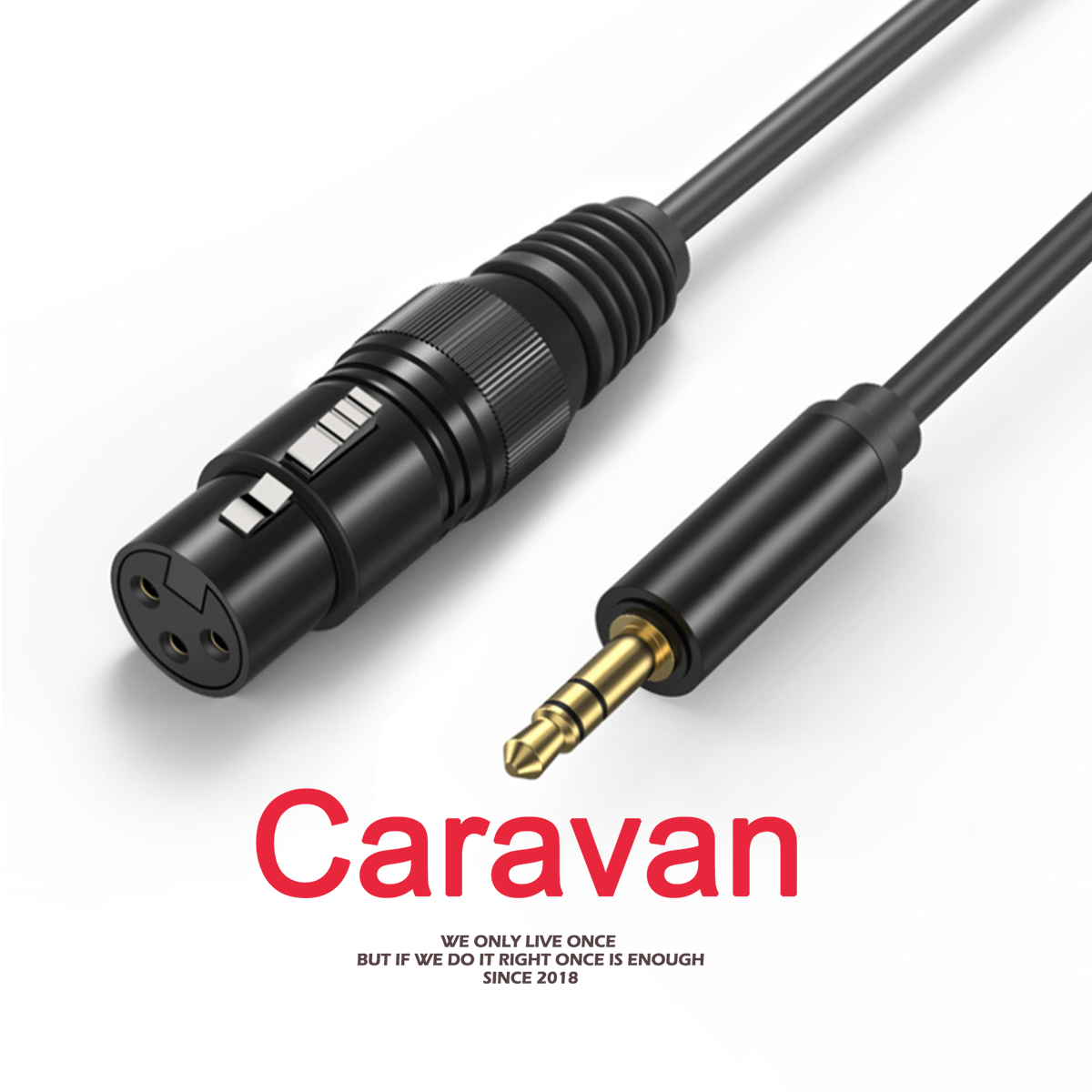 9# Caravan Crew 3.5mm to XLR Micron FXLR Cable Dual Track Output Mic Extension ราคา 109 บาท*ส่งฟรี