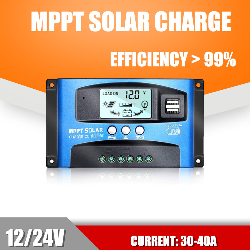 Solar charger 30A 40A MPPT โซล่าเซลล์ ชาร์จเจอร์ Charge Controller Solar System USB port 2.5A