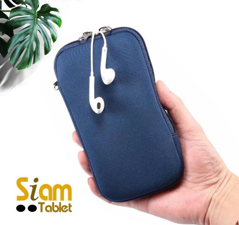 ✪ Soft Bag ซอง กระเป๋า ใส่มือถือ Power Bank แบ็ตสำรอง iPhone มือถือขนาด 4.5 - 7.2 นิ้ว