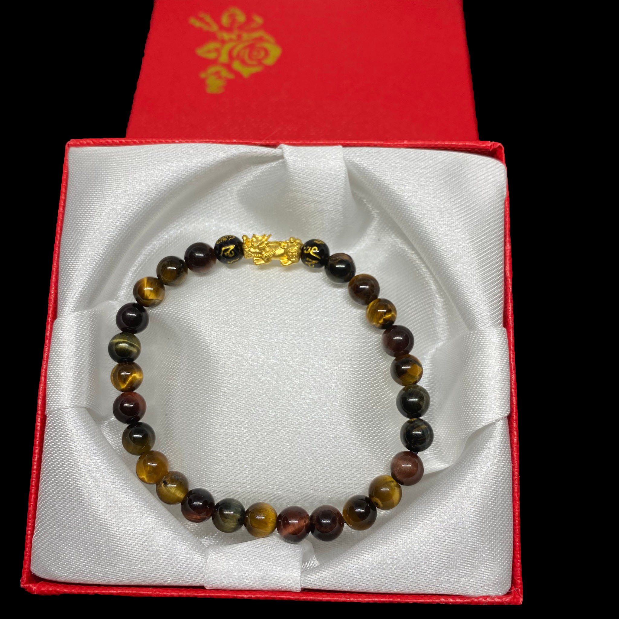 หินไทเกอร์อาย (Tiger Eye's) ปี่เซี๊ยะทองแท้ 99.99%
