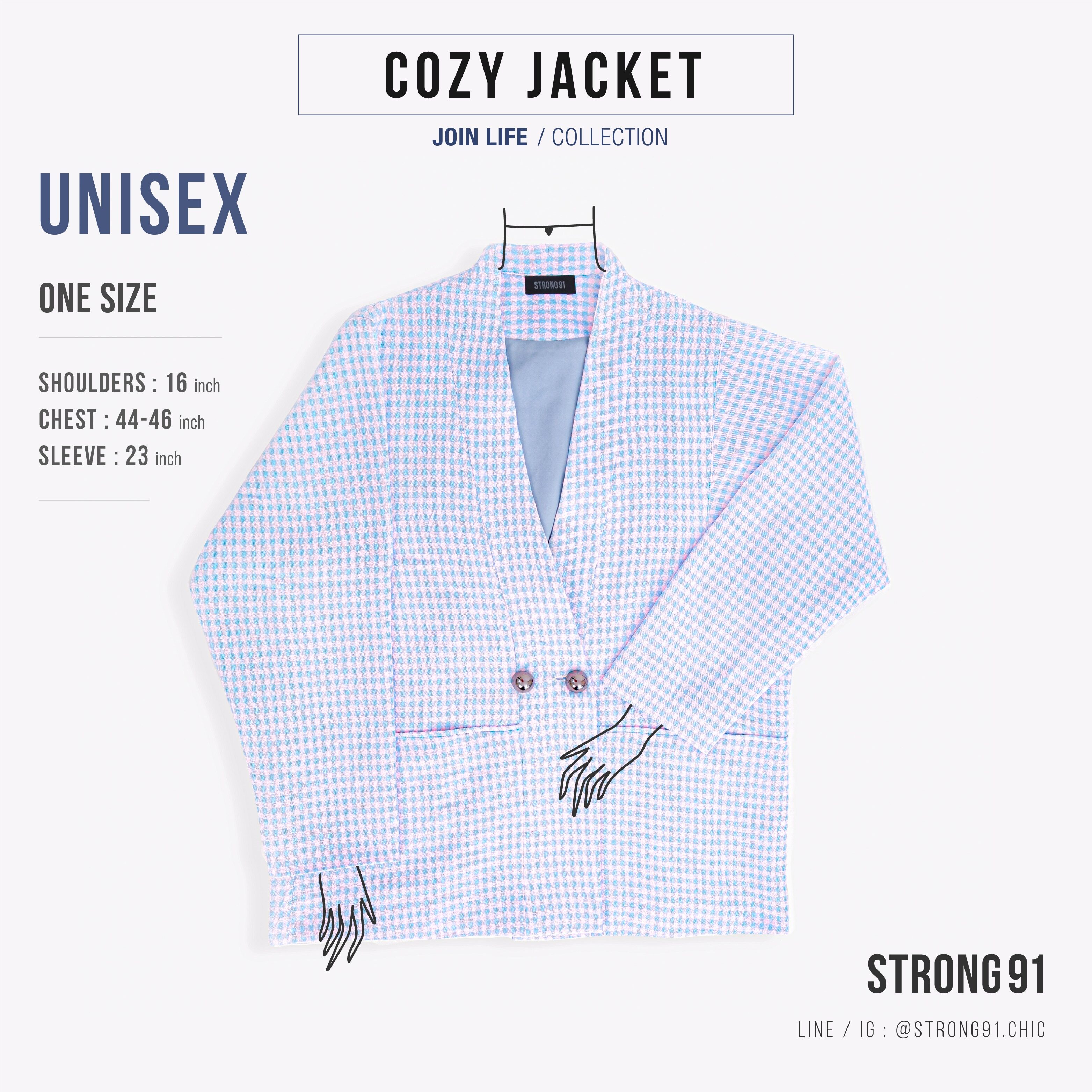 เสื้อเบลเซอร์ Blazer สไตล์เกาหลี รุ่น Cozy Jacket (OVER SIZE) เสื้อสูท เสื้อคลุม