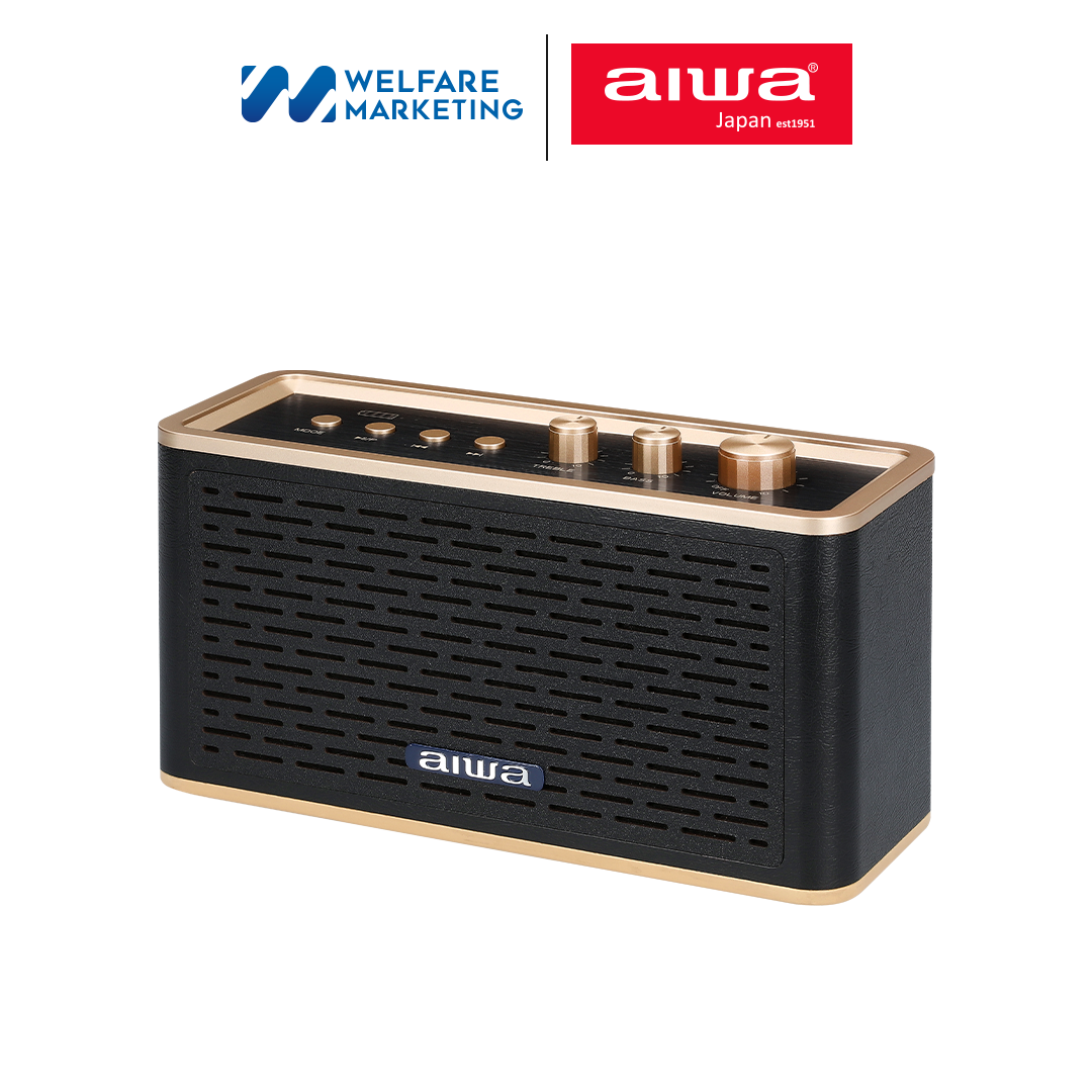 [ผ่อน 0%] AIWA Retro GO Bluetooth Speaker ลำโพงบลูทูธพกพา BASS++ ราคา 1,490 บาท*ส่งฟรี