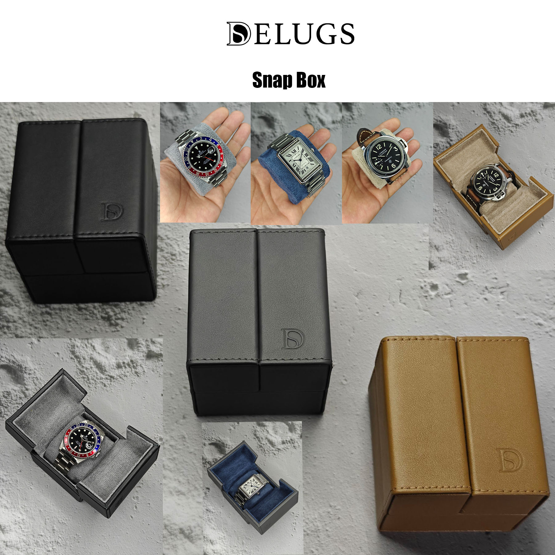 กล่องเก็บนาฬิกา Travel Case รุ่น Delugs Snap Box ราคา 8,790 บาท*ส่งฟรี
