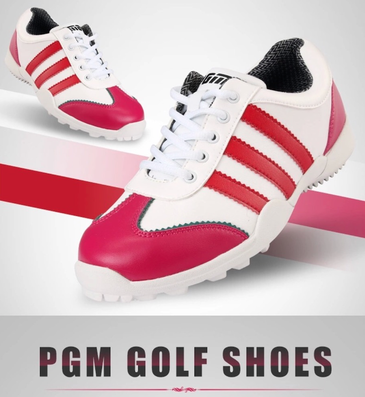 EXCEED รองเท้ากอล์ฟ PGM GOLF SHOES สีแดง / สีชมพู XZ029